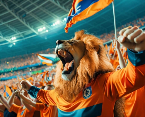 Juigende-Oranje-Leeuw